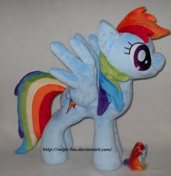 Size: 880x908 | Tagged: safe, artist:mlpt-fan, rainbow dash, irl, photo, plushie, solo, toy