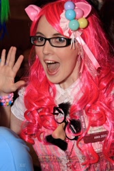 Size: 2592x3888 | Tagged: safe, pinkie pie, human, cosplay, glasses, groucho mask, irl, irl human, photo, solo