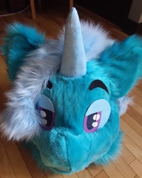 Size: 1080x1350 | Tagged: safe, artist:c_owokie, derpibooru import, trixie, pony, unicorn, fursuit, irl, mask, photo, solo