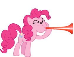 Size: 5000x3901 | Tagged: safe, artist:pacman552, pinkie pie, earth pony, pony, absurd resolution, flugelhorn, musical instrument, vuvuzela