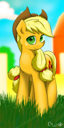 Size: 600x1200 | Tagged: safe, artist:munkari, applejack, earth pony, pony, solo