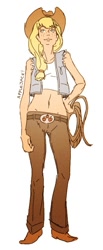 Size: 339x822 | Tagged: artist needed, source needed, safe, applejack, clothes, female, humanized