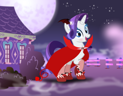 Size: 1020x793 | Tagged: safe, artist:user15432, rarity, pony, unicorn, accessories, clothes, costume, demon wings, devil, devil rarity, devil tail, dress up, dress up game, dressup, female, halloween, halloween costume, holiday, mare, shoes, stockings, thigh highs