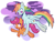 Size: 1200x901 | Tagged: safe, artist:kunaike, rainbow dash, scootaloo, pegasus, pony, flying, scootalove