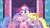 Size: 1280x720 | Tagged: safe, edit, edited screencap, screencap, lyrica lilac, pinkie pie, royal ribbon, earth pony, pony, the best night ever, clothes, dress, gala dress, special eyes