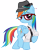 Size: 3074x3973 | Tagged: safe, artist:crimsonlynx97, rainbow dash, pegasus, pony, clothes, glasses, hat, hipster, rainbow dork