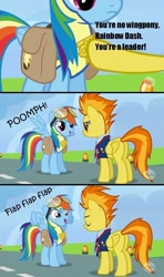 Size: 492x832 | Tagged: safe, edit, edited screencap, screencap, rainbow dash, spitfire, pegasus, pony, wonderbolts academy, comic, female, lesbian, screencap comic, shipping, spitdash, wingboner, wonderbolt trainee uniform