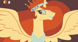 Size: 2012x1082 | Tagged: safe, artist:plazyma, princess celestia, alicorn, pony, grin, limited palette, smiling, solo