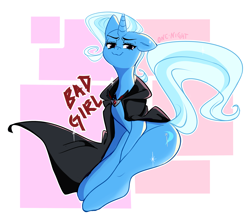 Size: 2840x2506 | Tagged: safe, artist:one-night, derpibooru import, trixie, pony, unicorn, cape, clothes, solo, trixie's cape