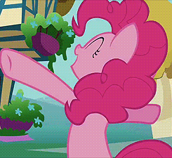 Size: 245x225 | Tagged: safe, screencap, pinkie pie, earth pony, pony, a friend in deed, animated, cropped, cute, diapinkes, looking at you, smile song, sunburst background