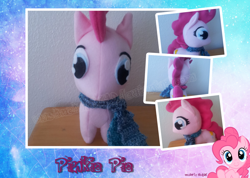 Size: 1024x731 | Tagged: safe, artist:lilywinterharp, pinkie pie, chibi, irl, photo, plushie, solo