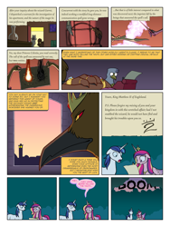 Size: 900x1200 | Tagged: safe, artist:arofatamahn, princess cadance, shining armor, oc, oc:king matthew ii, alicorn, pony, unicorn, comic:the night the magic died, comic