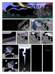 Size: 900x1200 | Tagged: safe, artist:arofatamahn, shining armor, twilight sparkle, pony, unicorn, comic:the night the magic died, canterlot, comic