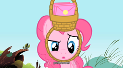 Size: 640x355 | Tagged: safe, screencap, pinkie pie, earth pony, pony, party of one, female, mare, pink coat, pink mane, youtube caption