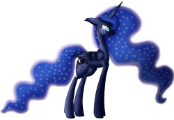 Size: 893x614 | Tagged: safe, artist:tamashia, princess luna, alicorn, pony, crying, simple background, solo, transparent background