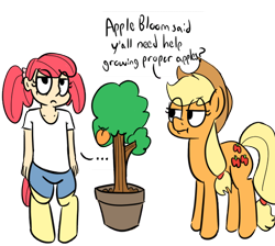 Size: 588x526 | Tagged: safe, artist:heretichesh, color edit, edit, editor:color anon, applejack, oc, oc:peach, earth pony, pony, satyr, colored, food, offspring, parent:apple bloom, peach, simple background, transparent background