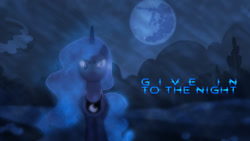 Size: 1920x1080 | Tagged: safe, artist:dashiesparkle, artist:sketchmedia, artist:spiritofthwwolf, princess luna, alicorn, pony, dark, disturbed, female, full moon, looking at you, mare, mare in the moon, moon, singing in the comments, solo, song reference, sparkles, the night, tree, vector, wallpaper