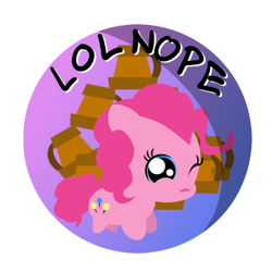 Size: 600x600 | Tagged: safe, artist:evangel-rising, pinkie pie, earth pony, pony, cider, female, mare, pink coat, pink mane, solo