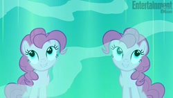 Size: 612x344 | Tagged: safe, screencap, pinkie pie, earth pony, pony, too many pinkie pies, clone, cute, female, grin, looking up, mare, preview, smiling, video