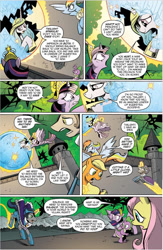 Size: 689x1058 | Tagged: safe, idw, applejack, fluttershy, king sombra, princess celestia, spike, twilight sparkle, twilight sparkle (alicorn), alicorn, dragon, earth pony, pegasus, pony, reflections, spoiler:comic, spoiler:comic20, comic, crying, female, good king sombra, mare, momlestia