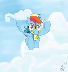 Size: 868x921 | Tagged: safe, artist:blastdown, rainbow dash, pegasus, pony, wonderbolts academy, solo, wonderbolt trainee uniform