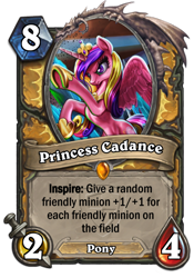 Size: 400x573 | Tagged: safe, artist:harwick, princess cadance, alicorn, pony, badass, badass adorable, card, crossover, cute, hearthstone