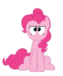 Size: 4000x4822 | Tagged: safe, artist:dbih9i, pinkie pie, earth pony, pony, simple background, sitting, solo, transparent background, vector
