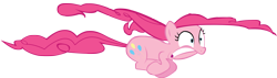 Size: 4682x1328 | Tagged: safe, artist:skitt-less, pinkie pie, earth pony, pony, simple background, startled, transparent background, vector