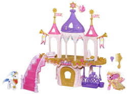 Size: 472x348 | Tagged: safe, princess cadance, shining armor, pony, unicorn, brushable, irl, photo, playset, toy