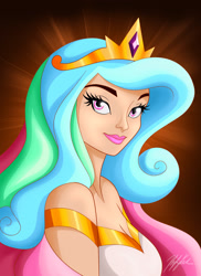 Size: 2400x3300 | Tagged: safe, artist:haylizbeth, princess celestia, human, humanized, solo