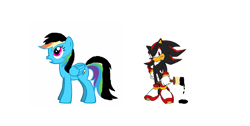 Size: 1218x616 | Tagged: safe, rainbow dash, pegasus, pony, pony creator, crossover, shadow the hedgehog, sonic the hedgehog (series)