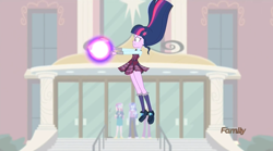 Size: 1230x684 | Tagged: safe, screencap, dean cadance, princess cadance, princess celestia, princess luna, principal celestia, sci-twi, twilight sparkle, vice principal luna, equestria girls, friendship games, clothes, crystal prep academy uniform, magic, school uniform