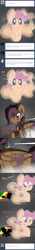 Size: 1024x7315 | Tagged: safe, artist:rosexknight, scootaloo, pony, fanfic:rainbow factory, ask factory scootaloo, clothes, collar, comic, dog collar, factory scootaloo, ghostly scootaloo, leash, silhouette, spectra