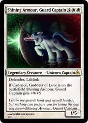 Size: 375x523 | Tagged: safe, artist:magicbronie24, shining armor, pony, unicorn, card, magic the gathering, solo, trading card