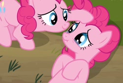 Size: 1284x867 | Tagged: safe, screencap, pinkie pie, earth pony, pony, too many pinkie pies, clone, crying, cute, pinkie clone, scrunchy face