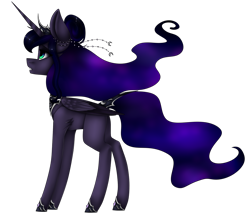 Size: 1024x882 | Tagged: safe, artist:underdise, princess luna, alicorn, pony, jewelry, looking up, open mouth, regalia, simple background, solo, transparent background