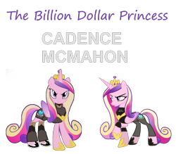 Size: 2000x1750 | Tagged: safe, artist:skulluigi, princess cadance, alicorn, pony, 1000 hours in ms paint, clothes, crossover, elbow pads, ms paint, needs more jpeg, simple background, stephanie mcmahon, t-shirt, transparent background, vector, wrestling, wwe