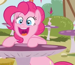 Size: 677x592 | Tagged: safe, screencap, pinkie pie, earth pony, pony, too many pinkie pies, faic, female, mare, pink coat, pink mane