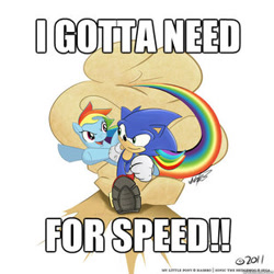 Size: 310x310 | Tagged: safe, rainbow dash, pegasus, pony, crossover, image macro, sonic the hedgehog, sonic the hedgehog (series)