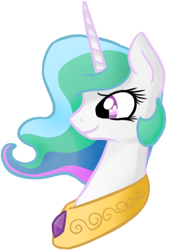 Size: 360x509 | Tagged: safe, artist:88ms-allie88, artist:seleniium, princess celestia, alicorn, pony, female, horn, mare, multicolored mane, solo, white coat