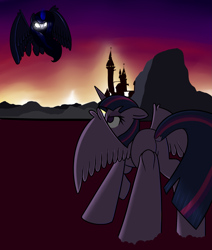 Size: 2549x3000 | Tagged: safe, artist:neuro, princess luna, twilight sparkle, twilight sparkle (alicorn), alicorn, pony, canterlot