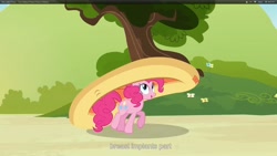 Size: 1920x1080 | Tagged: safe, screencap, pinkie pie, earth pony, pony, too many pinkie pies, female, mare, pink coat, pink mane, youtube caption