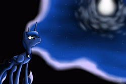 Size: 3840x2560 | Tagged: safe, artist:wolftendragon, princess luna, alicorn, pony, female, galaxy mane, horn, mare, solo