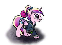 Size: 712x512 | Tagged: safe, artist:kuromi, princess cadance, alicorn, pony, fallout, fallout 4, solo, teen princess cadance