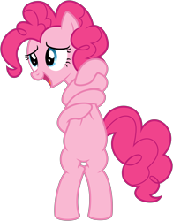 Size: 7154x9112 | Tagged: safe, artist:flutterguy317, pinkie pie, earth pony, pony, too many pinkie pies, absurd resolution, bipedal, simple background, solo, transparent background, vector