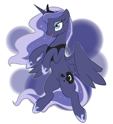 Size: 1280x1400 | Tagged: safe, artist:haden-2375, princess luna, alicorn, pony, flying, simple background, solo