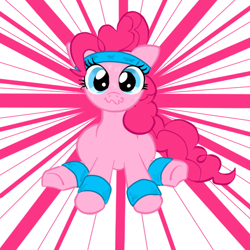 Size: 512x512 | Tagged: safe, artist:aztywolfette, pinkie pie, earth pony, pony, solo, sweat, sweatband