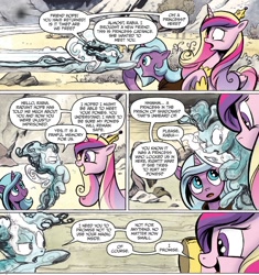 Size: 1370x1457 | Tagged: safe, artist:andypriceart, idw, princess cadance, rabia, radiant hope, alicorn, pony, umbrum, unicorn, siege of the crystal empire, spoiler:comic, spoiler:comic36, comic, female, mare, official comic