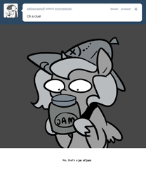 Size: 666x800 | Tagged: safe, artist:egophiliac, princess luna, alicorn, pony, cartographer's deerstalker, filly, food, grayscale, hark a vagrant, jam, monochrome, moonstuck, solo, woona, woonoggles, younger