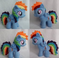 Size: 898x889 | Tagged: safe, artist:agatrix, rainbow dash, filly, filly rainbow dash, irl, photo, plushie, solo